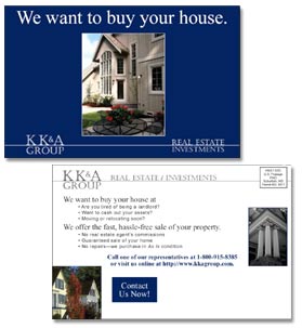 Postcards for New Home Builders, Kevin Kramer and Associates